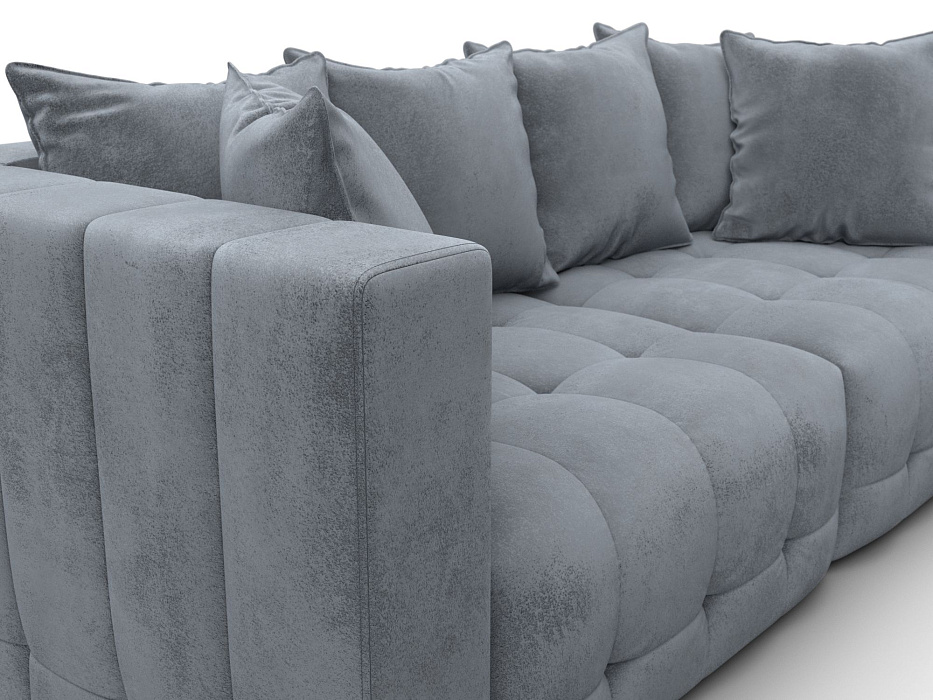 Диван прямой Лига-052 НПБ (tower 10 серый)