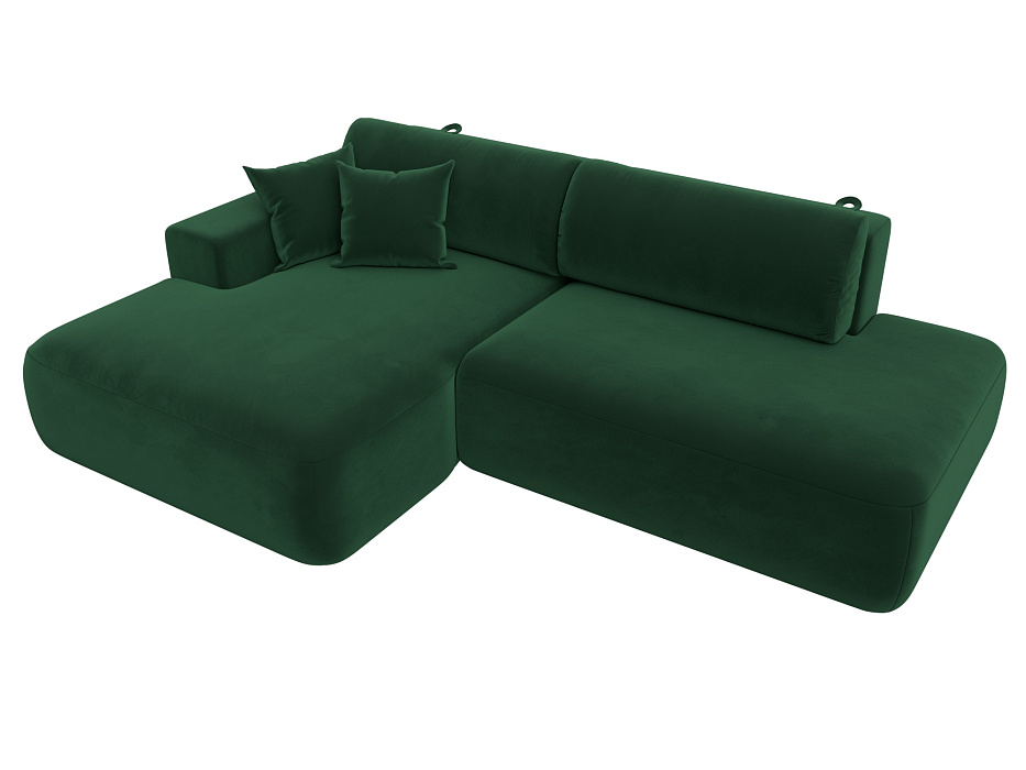 Диван угловой Лига-036 НПБ Модерн левый угол (seven 626 зеленый)
