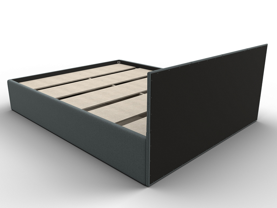 Кровать двухспальная Лига-127 (160) (амур 07 серый)