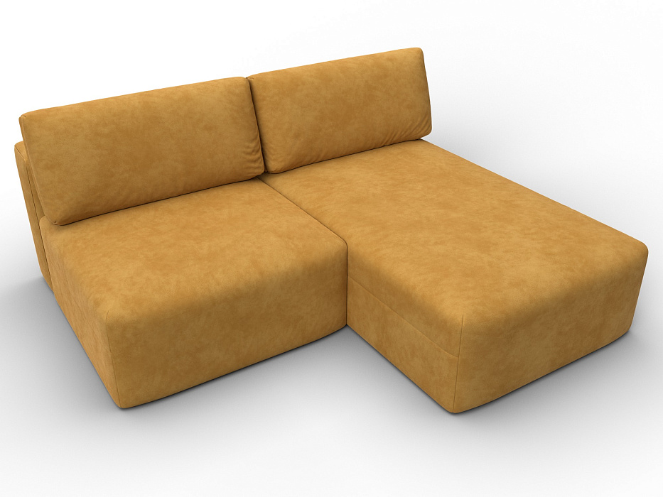 Диван угловой модульный Лига-060 НПБ угол универсальный (brut 10 желтый)