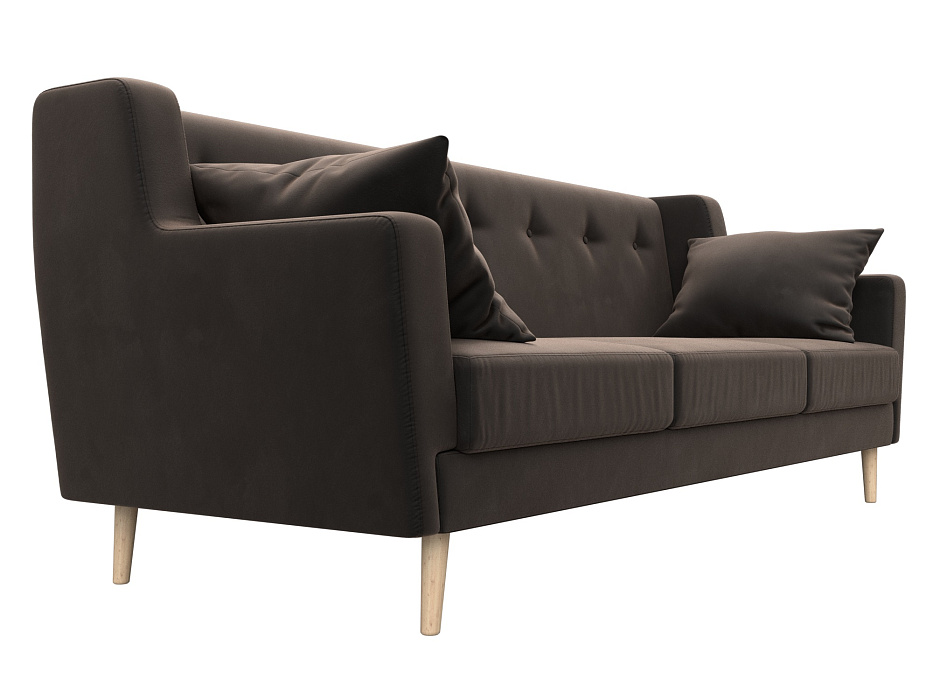 Диван кухонный прямой Брайтон 3 (seven 727 коричневый)