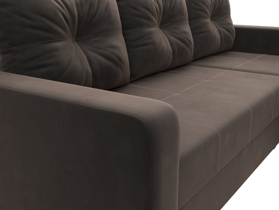 Диван угловой Ливерпуль Лайт правый угол (seven 727 коричневый)