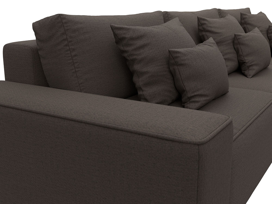 Диван угловой Лига-074 угол универсальный (амур 05 коричневый)