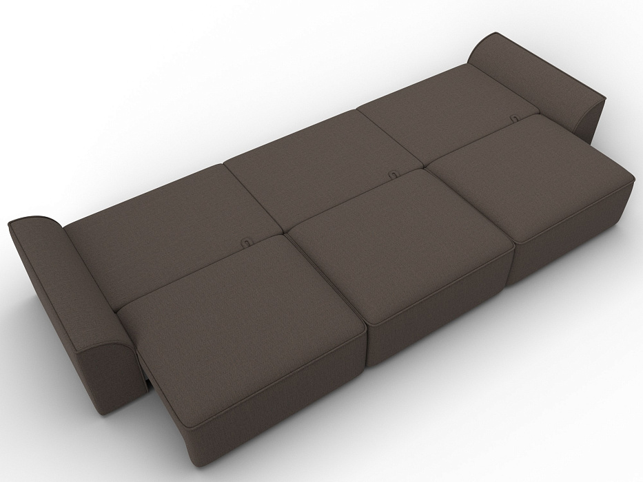 Диван прямой Лига-048 НПБ Лонг (амур 05 коричневый)