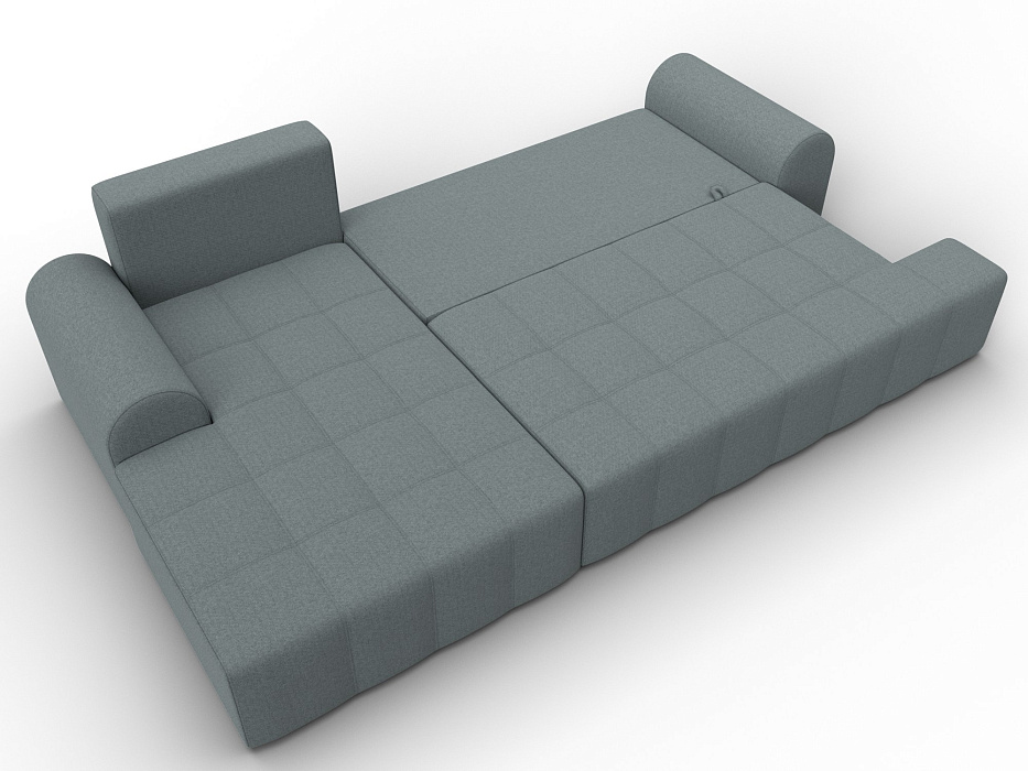 Диван угловой Лига-080 угол левый (амур 07 серый)