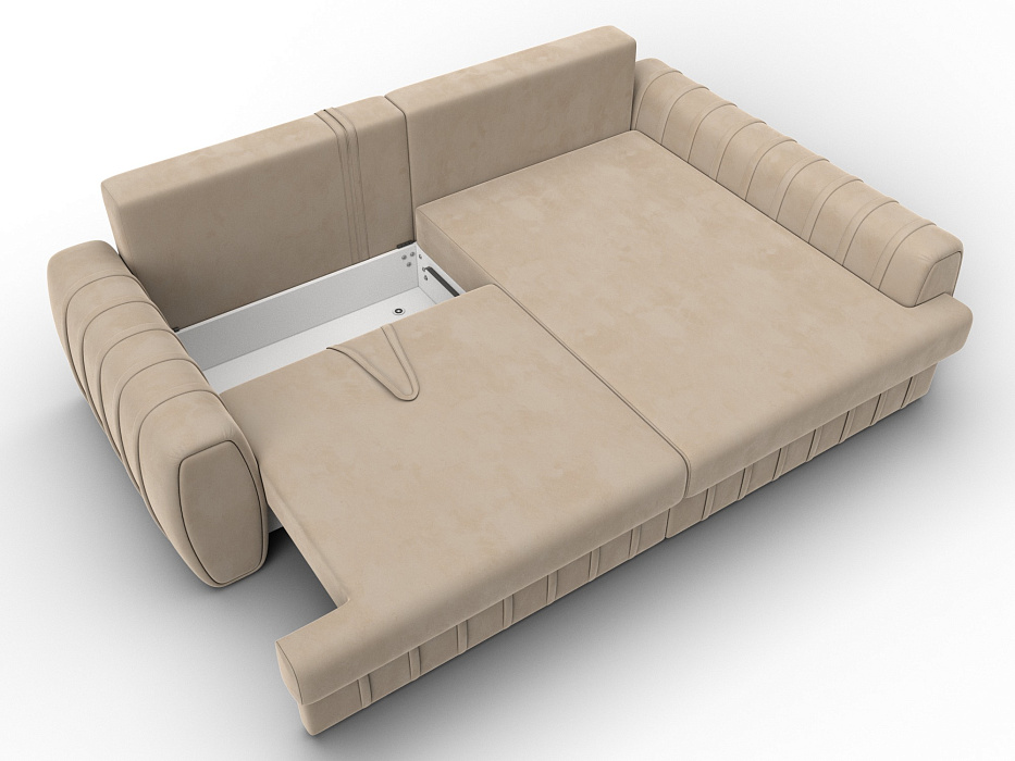 Диван угловой Лига-057 НПБ угол правый (seven 729 бежевый)