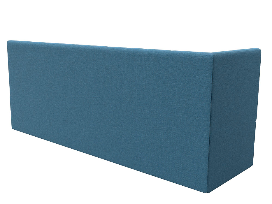 Диван кухонный прямой Бриз с углом слева (амур 10 голубой)