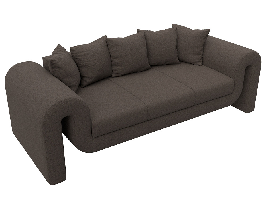 Диван прямой Волна (амур 05 коричневый)