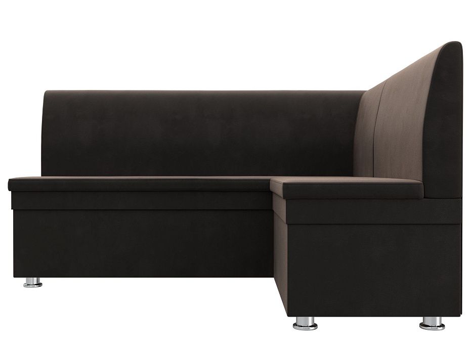 Диван кухонный угловой Уют правый угол (seven 727 коричневый)