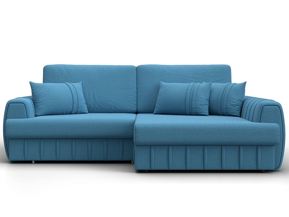 Диван угловой Лига-057 НПБ угол правый (амур 10 голубой)