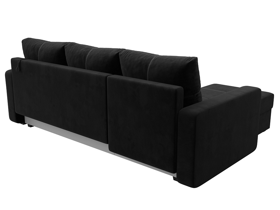 Диван угловой Ливерпуль Лайт левый угол (seven 35 черный)