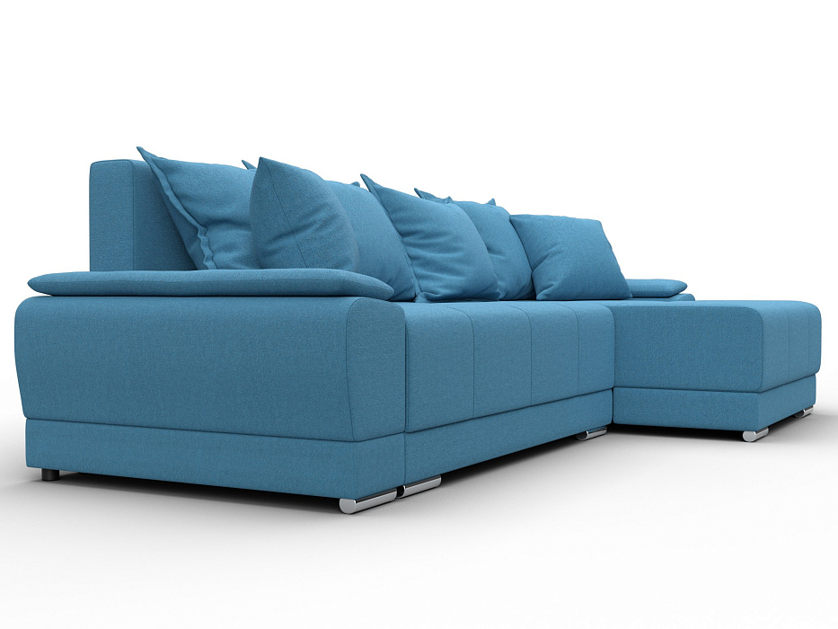 Диван угловой Лига-119 угол правый (амур 10 голубой)