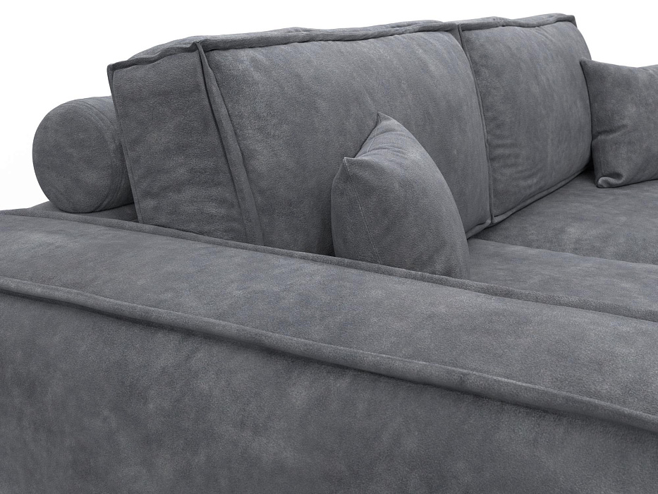 Диван прямой Лига-081 НПБ (brut 16 темно-серый)