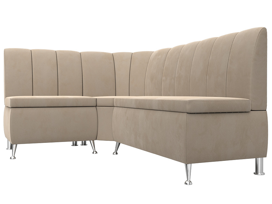 Диван кухонный угловой Кантри левый угол (seven 729 бежевый)