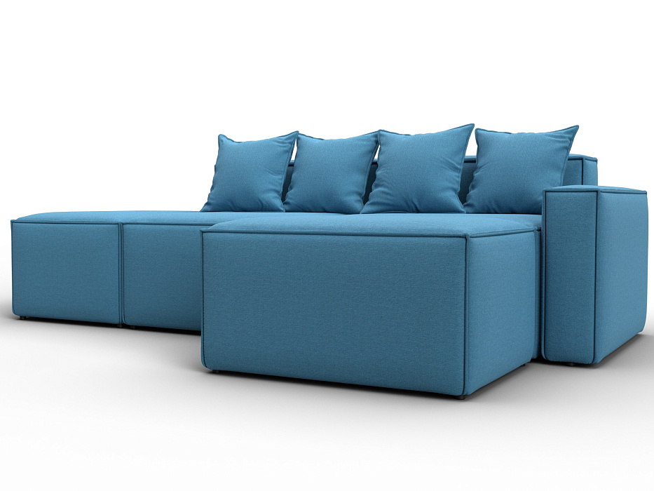 Диван угловой модульный Лига-063 угол правый (амур 10 голубой)