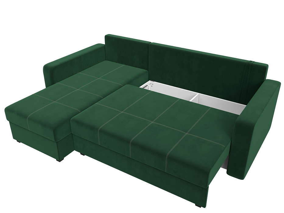 Диван угловой Ливерпуль Лайт левый угол (seven 626 зеленый)