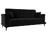 Прямой диван Неаполь (черный)