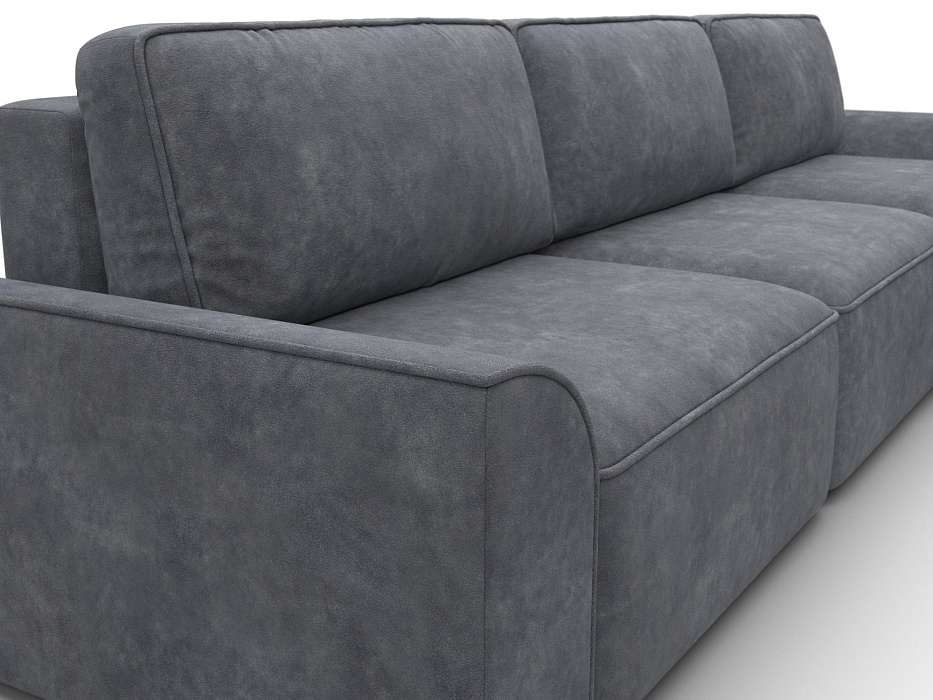 Диван угловой Лига-048 НПБ лонг (brut 16 темно-серый)