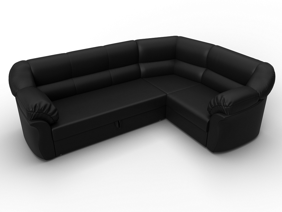 Диван угловой Карнелла правый угол (черный)