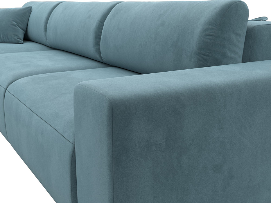 Диван угловой Лига-036 НПБ Классик Лонг левый угол (seven 113 бирюзовый)