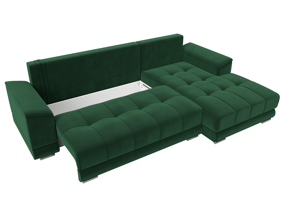 Диван угловой НордСтар правый угол (seven 626 зеленый)