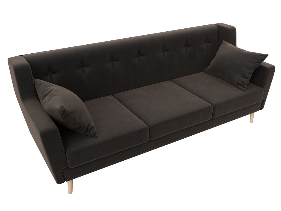 Диван кухонный прямой Брайтон 3 (seven 727 коричневый)