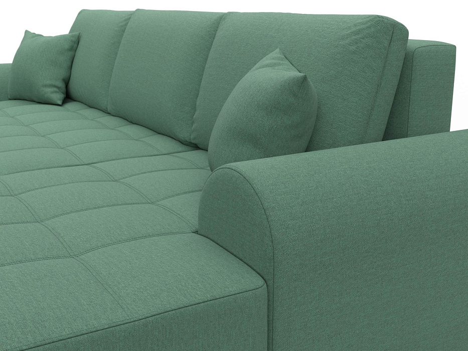Диван угловой Лига-080 угол правый (амур 11 зеленый)