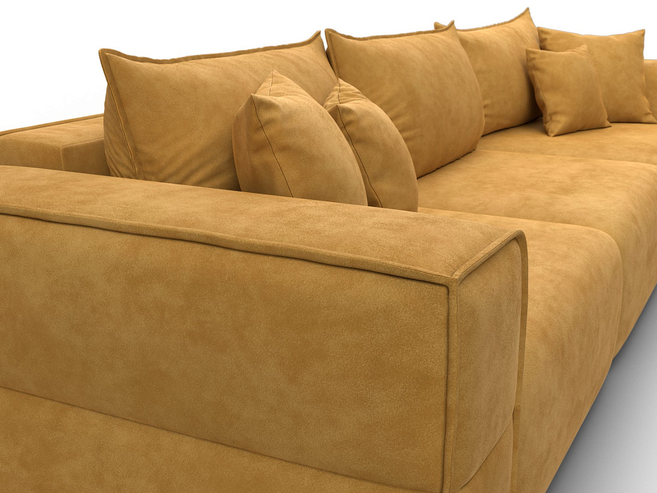 Диван прямой Лига-058 НПБ Лонг (brut 10 желтый)