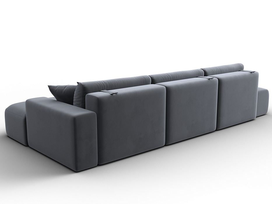 Диван угловой Лига-036 НПБ Модерн Лонг правый угол (серый)