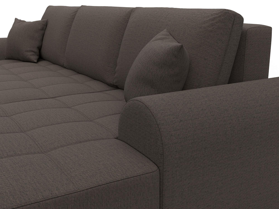 Диван угловой Лига-080 угол правый (амур 05 коричневый)