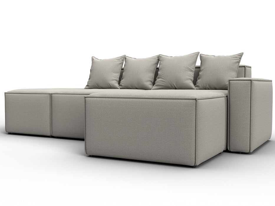 Диван угловой модульный Лига-063 угол правый (амур 02 бежевый)