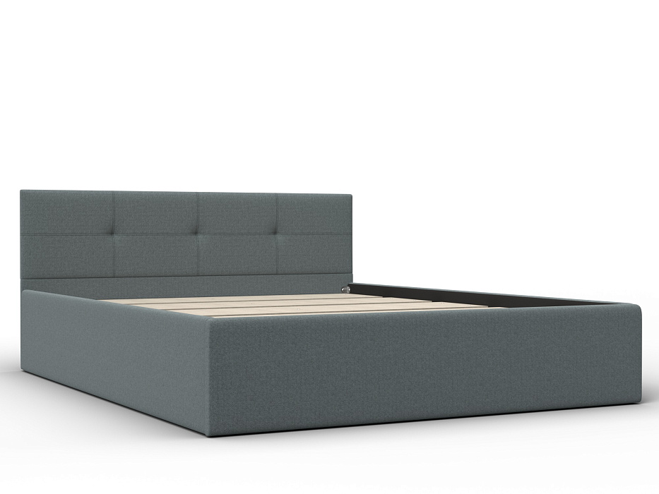 Кровать двухспальная Лига-127 (160) (амур 07 серый)