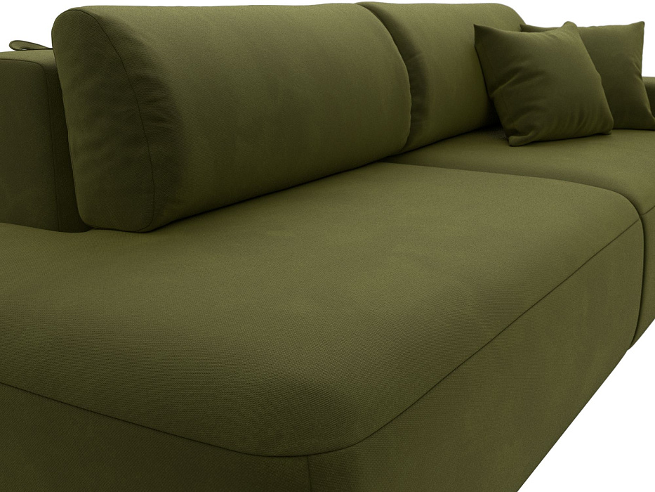 Диван прямой Лига-036 НПБ Модерн подлокотник справа (зеленый)