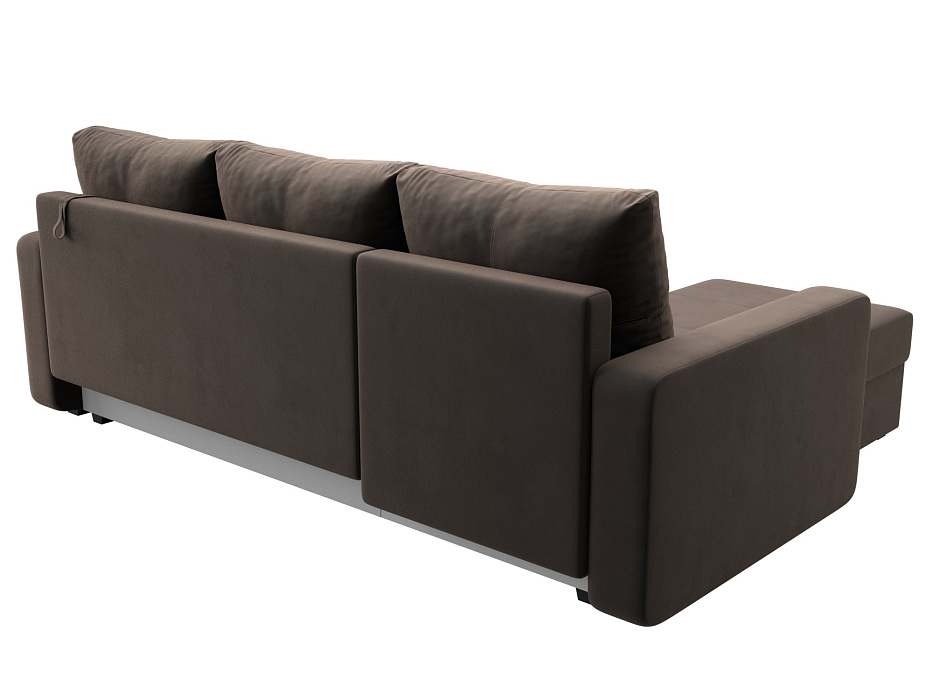 Диван угловой Ливерпуль Лайт левый угол (seven 727 коричневый)