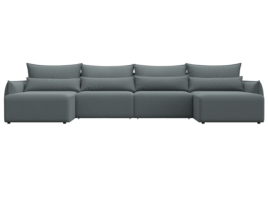 Диван П-образный Лига-051 НПБ Лонг (амур 07 серый)