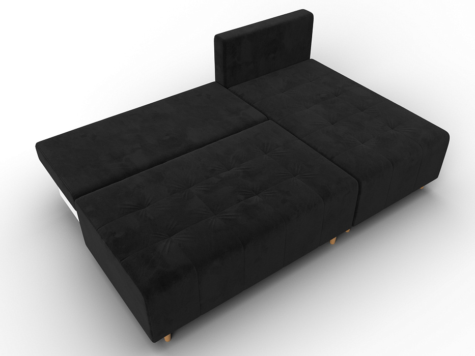 Диван угловой Лига-102 угол универсальный (seven 35 черный)