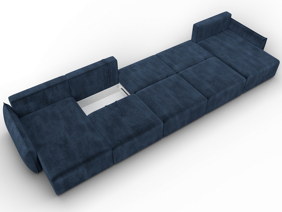 Диван П-образный Лига-051 НПБ МегаЛонг (tower 13 синий)