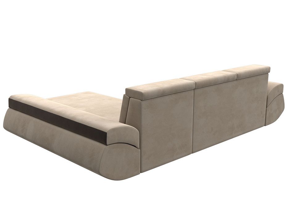 Диван угловой Лига-032 правый угол (seven 729 бежевый;seven 727 коричневый)