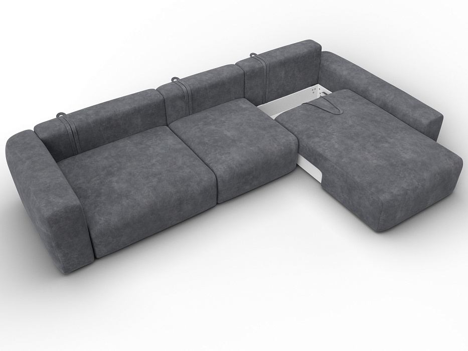 Диван угловой Лига-066 НПБ Лонг угол правый фото в интернет-магазине Лига Диванов