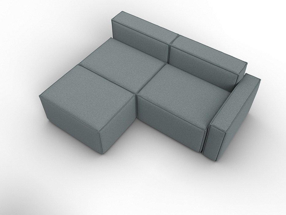 Диван угловой модульный Лига-063 угол правый (амур 07 серый)