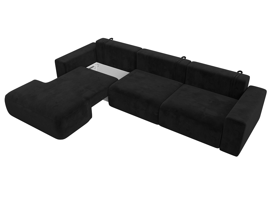 Диван угловой Лига-036 НПБ Классик Лонг левый угол (черный)