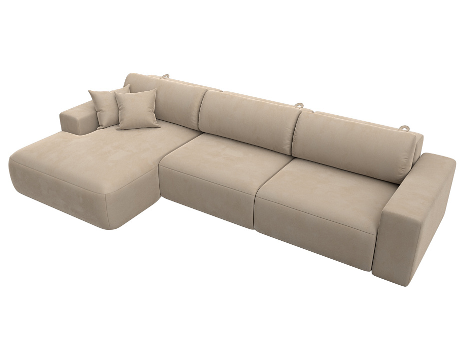 Диван угловой Лига-036 НПБ Классик Лонг левый угол (seven 729 бежевый)
