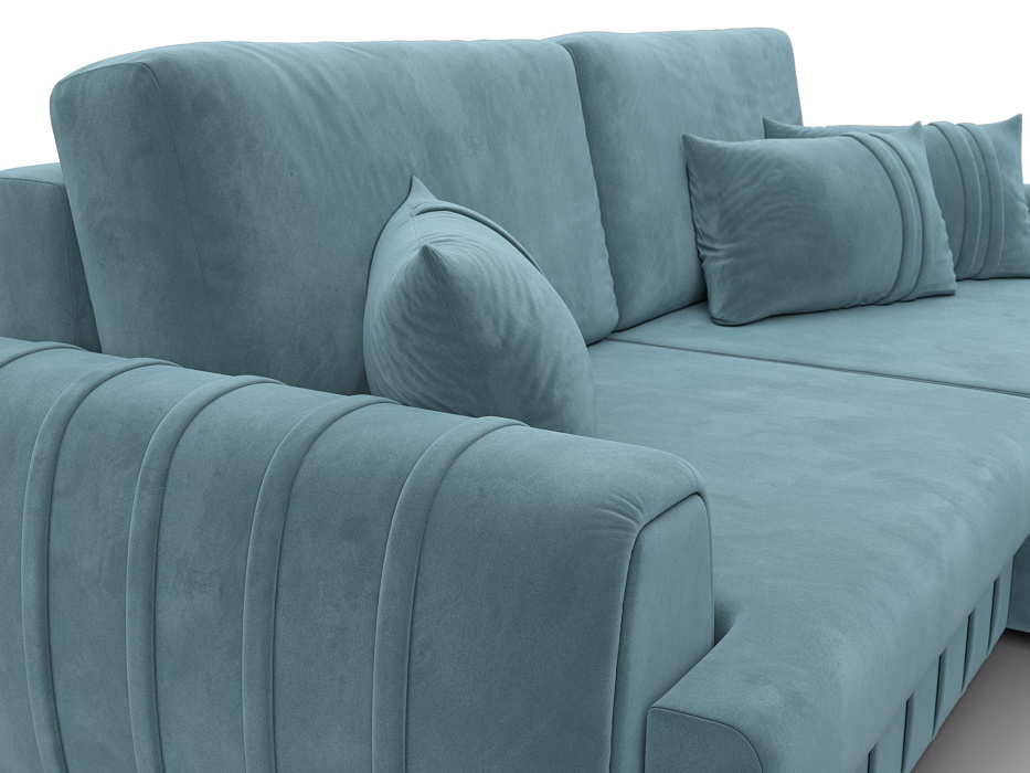 Диван угловой Лига-057 НПБ угол правый (seven 113 бирюзовый)