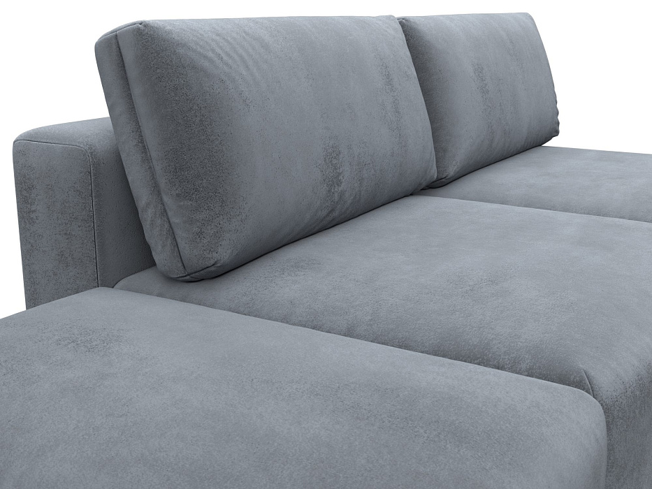 Диван прямой модульный с пуфом Лига-060 НПБ (tower 10 серый)