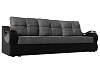 Прямой диван Меркурий еврокнижка (серый\черный цвет)