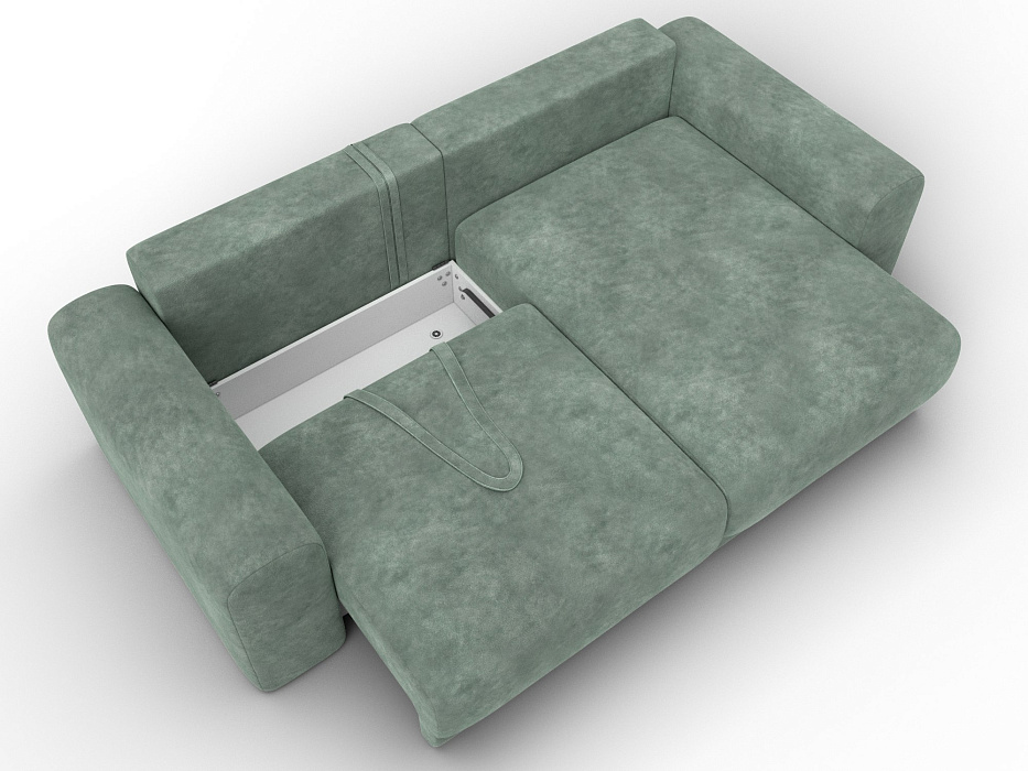 Диван угловой Лига-056 НПБ угол универсальный (brut 08 зеленый)