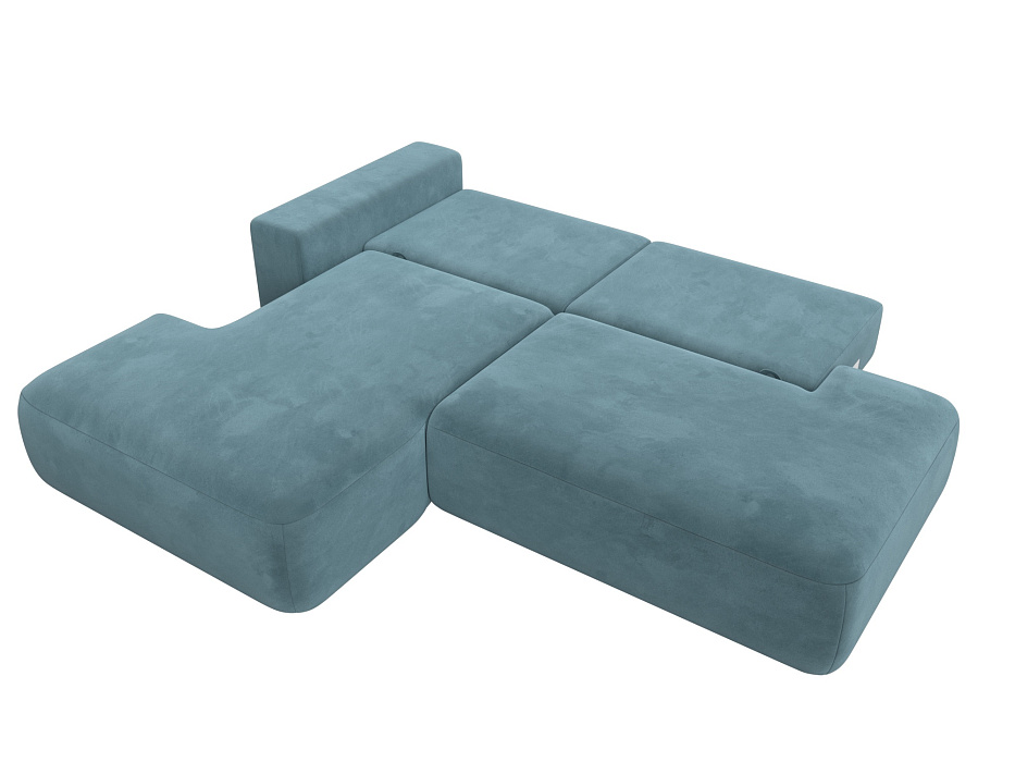 Диван угловой Лига-036 НПБ Модерн левый угол (seven 113 бирюзовый)