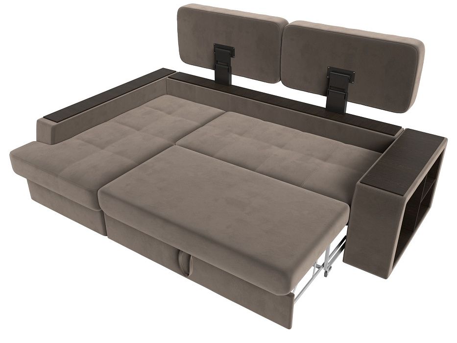 Диван угловой Брюссель левый угол (seven 727 коричневый;seven 729 бежевый)