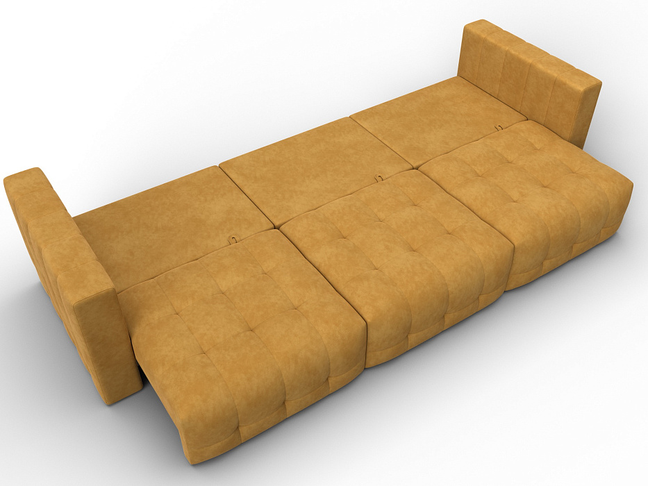 Диван прямой Лига-052 НПБ Лонг (brut 10 желтый)