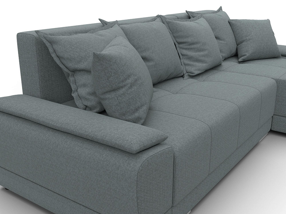 Диван угловой Лига-119 угол правый (амур 07 серый)